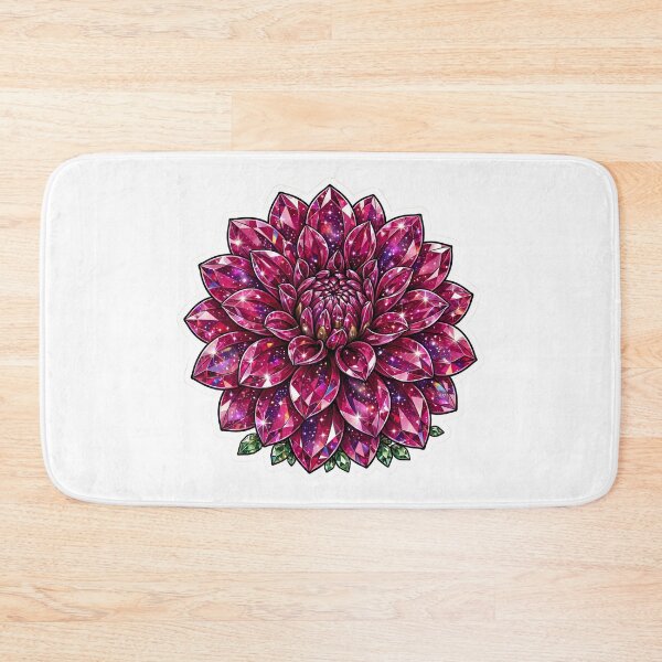 Item preview, Magenta Dahlia Crystal Sticker - Ruby Diamond Bloom designed and sold by FineLineBotanical .
