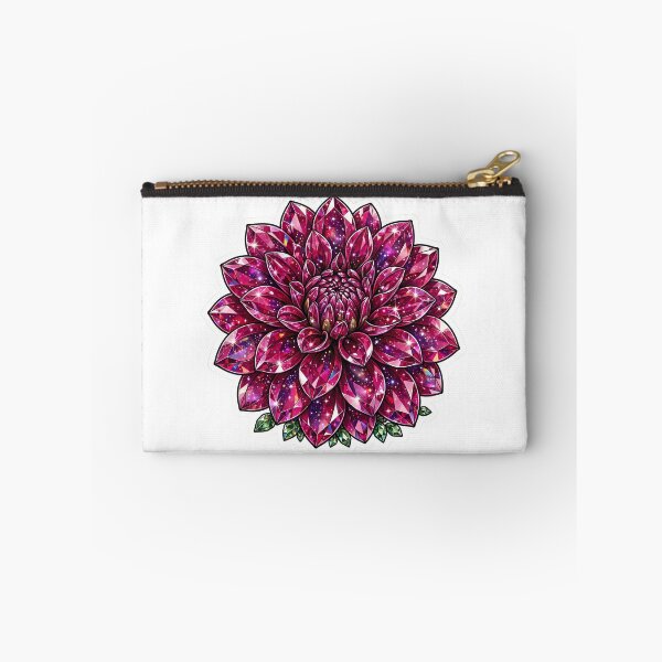 Item preview, Magenta Dahlia Crystal Sticker - Ruby Diamond Bloom designed and sold by FineLineBotanical .