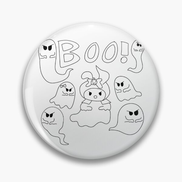 Artikelvorschau, My Melody the Ghost (mit Fluffbottom, Black Outline) entworfen und verkauft von WolfWhispersShop.