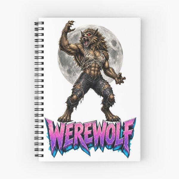 Item preview, Werewolf Full Moon Synthwave Retro designed and sold by JonelleTshirts.