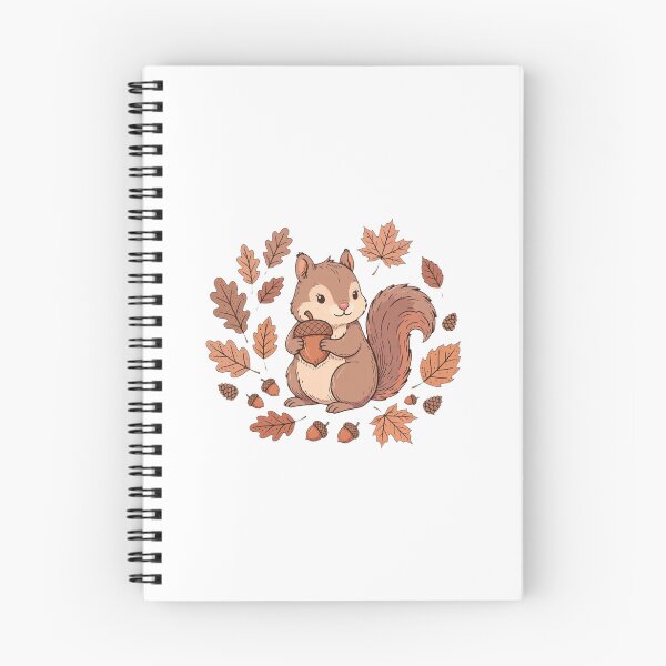 Item preview, Squirrel Gathering Acorns for Autumn designed and sold by Sweet Blob Co.