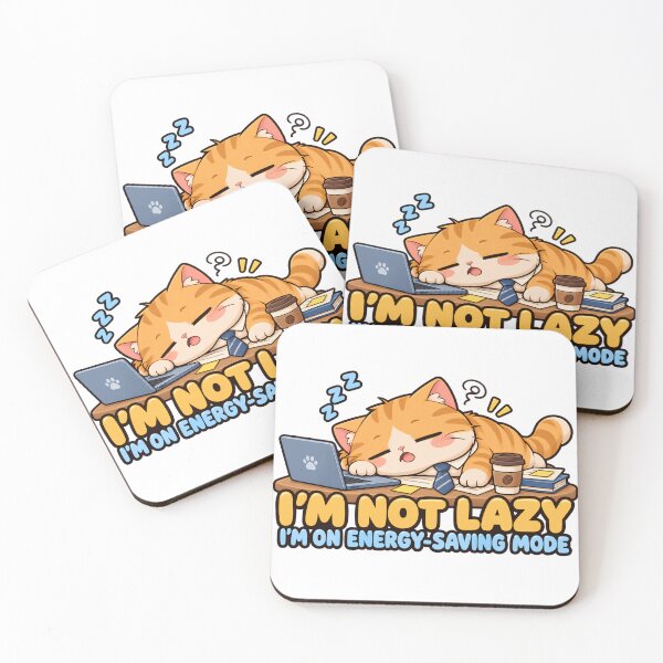 Item preview, I'm Not Lazy, I'm On Energy-Saving Mode – Funny Office Cat designed and sold by LABUTI-SHOP.