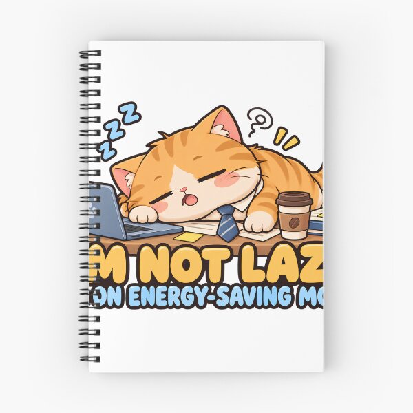 Item preview, I'm Not Lazy, I'm On Energy-Saving Mode – Funny Office Cat designed and sold by LABUTI-SHOP.