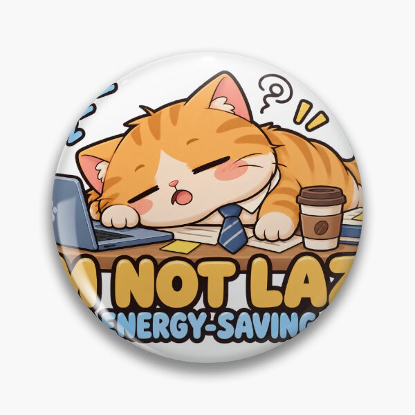 Item preview, I'm Not Lazy, I'm On Energy-Saving Mode – Funny Office Cat designed and sold by LABUTI-SHOP.