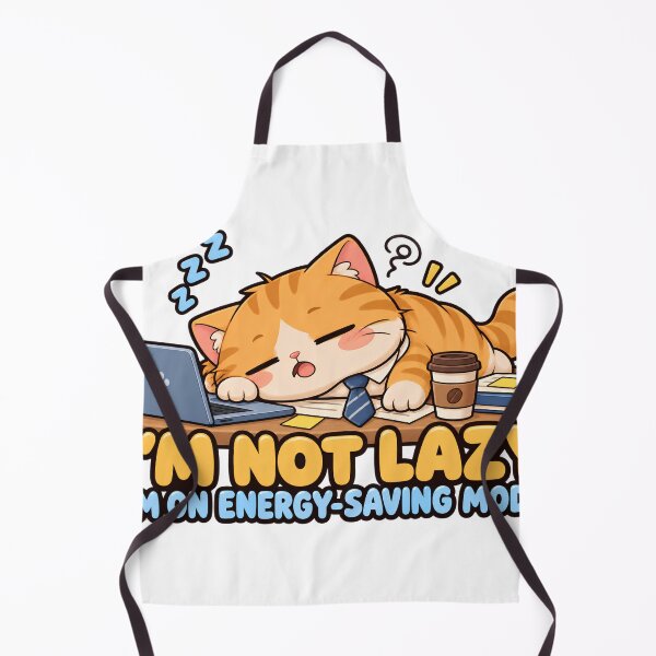 Item preview, I'm Not Lazy, I'm On Energy-Saving Mode – Funny Office Cat designed and sold by The Tired Animal Club.