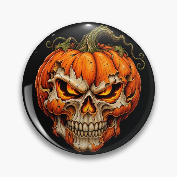 Item preview, Pumpkin Skull Halloween – Creepy Jack O Lantern Skull designed and sold by AnimalAirtistry.