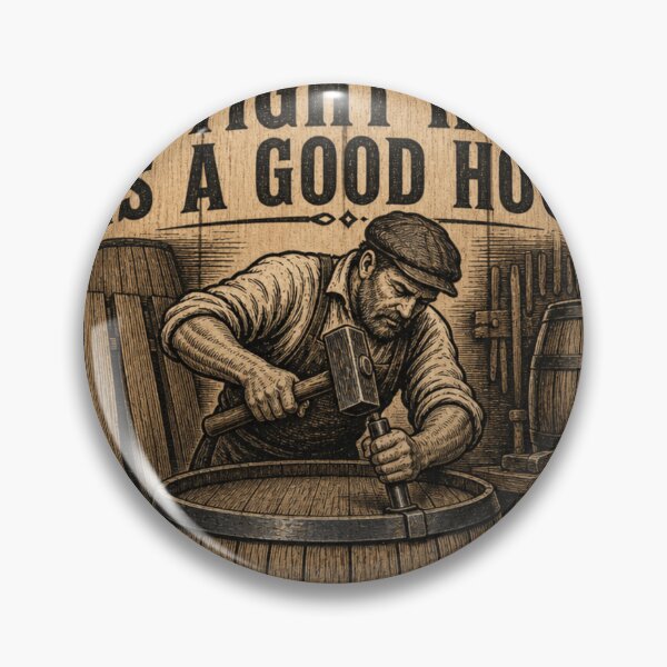 Item preview, A Tight Hoop Is A Good Hoop Cooper Hammer Iron Hoop Barrel designed and sold by BoosterShop.