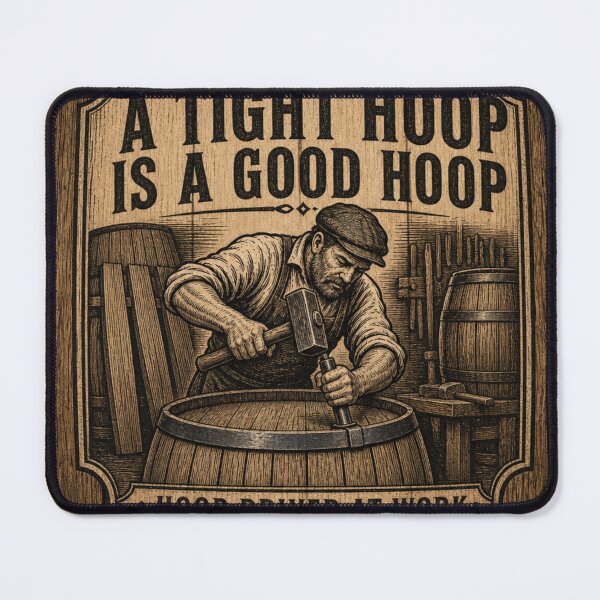 Item preview, A Tight Hoop Is A Good Hoop Cooper Hammer Iron Hoop Barrel designed and sold by BoosterShop.