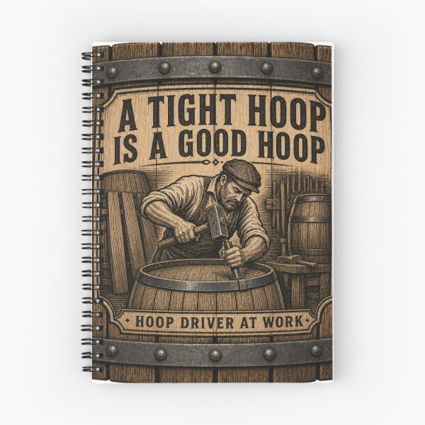 Item preview, A Tight Hoop Is A Good Hoop Cooper Hammer Iron Hoop Barrel designed and sold by BoosterShop.