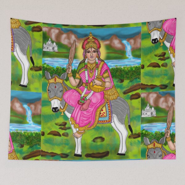 Item preview, Goddess Sheetla Digital Drawing | Hindu Goddess Spiritual Artwork designed and sold by Harshit_Digital_Arts.