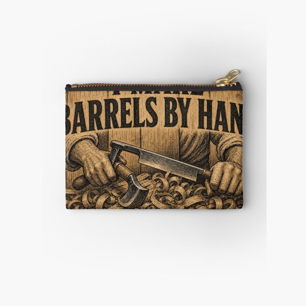 Item preview, I Make Barrels By Hand Master Cooper Adze Drawknife Woodcut designed and sold by BoosterShop.