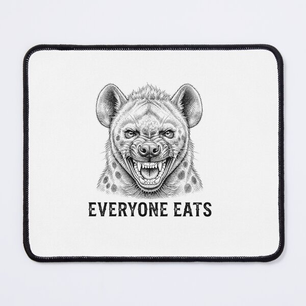 Item preview, Hyena Everyone Eats Monochrome Vintage Illustration designed and sold by Owcomm.
