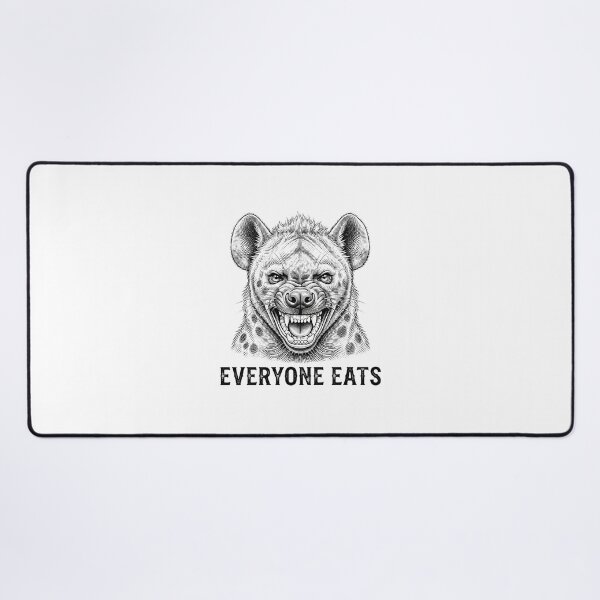 Item preview, Hyena Everyone Eats Monochrome Vintage Illustration designed and sold by Owcomm.