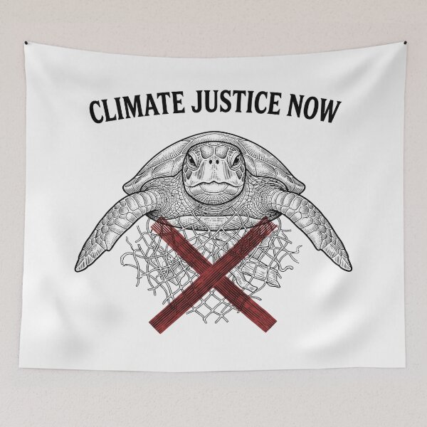 Item preview, Climate Justice Now Sea Turtle Graphic designed and sold by Owcomm.