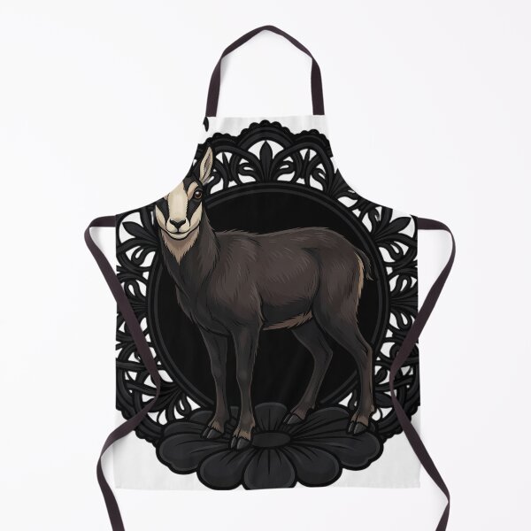 Item preview, Black Lace Occult Familiar — Alpine Chamois in a Lace Medallion designed and sold by IllumeInk.