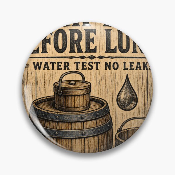 Artikelvorschau, Leak Test Before Lunch Küferei Wassertest Neues Fass Humor entworfen und verkauft von BoosterShop.