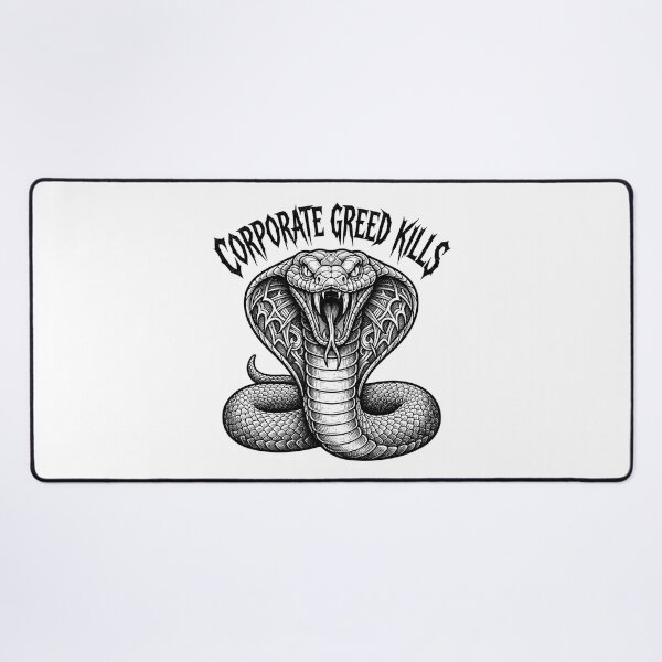 Item preview, Corporate Greed Kills Cobra Snake Illustration designed and sold by Owcomm.