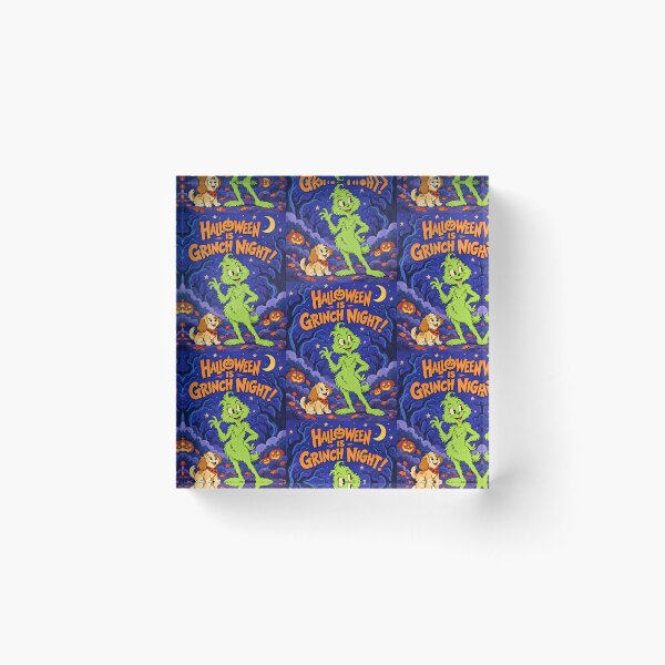 Item preview, Cute Green Monster Halloween Night Retro Illustration Halloween is Green Night designed and sold by AnnaAndVibes.