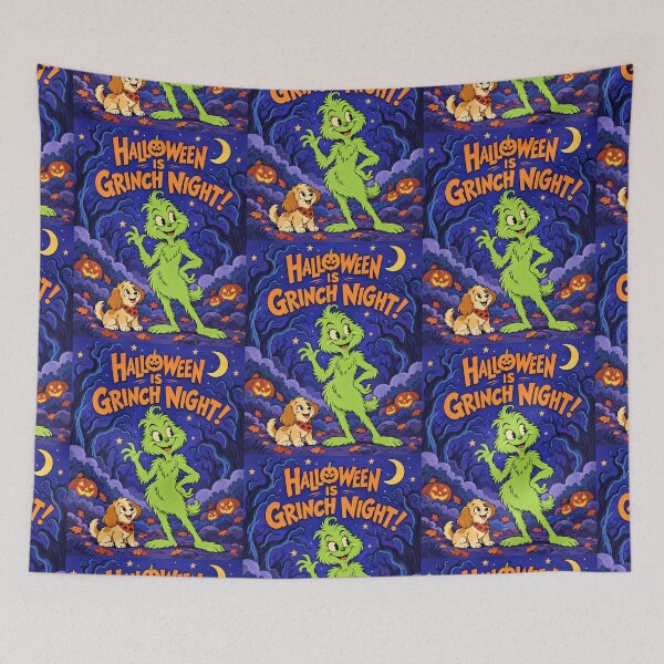 Item preview, Cute Green Monster Halloween Night Retro Illustration Halloween is Green Night designed and sold by AnnaAndVibes.
