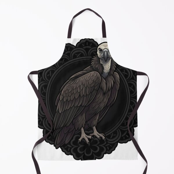 Item preview, Black Lace Occult Familiar — Cinereous Vulture in a Lace Medallion designed and sold by IllumeInk.