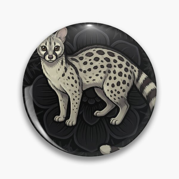 Item preview, Black Lace Occult Familiar — Common Genet in a Lace Medallion designed and sold by IllumeInk.