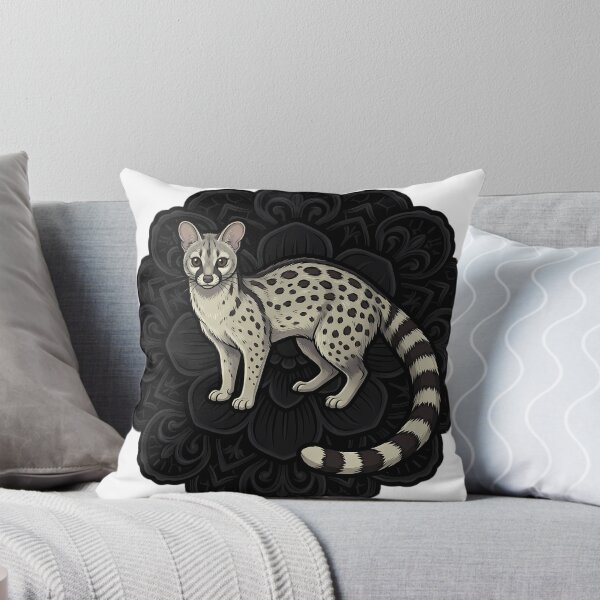 Item preview, Black Lace Occult Familiar — Common Genet in a Lace Medallion designed and sold by IllumeInk.