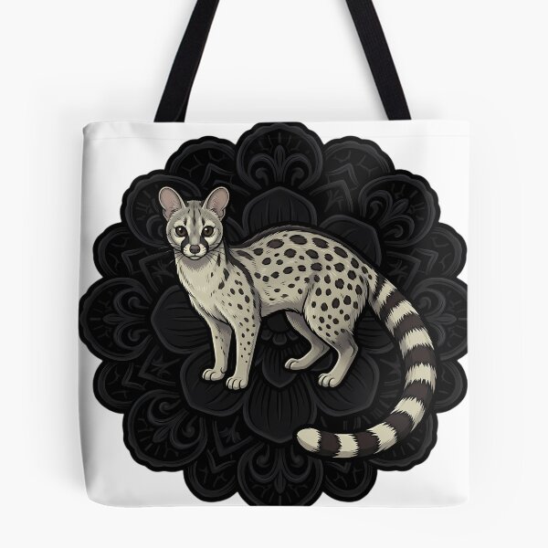 Item preview, Black Lace Occult Familiar — Common Genet in a Lace Medallion designed and sold by IllumeInk.