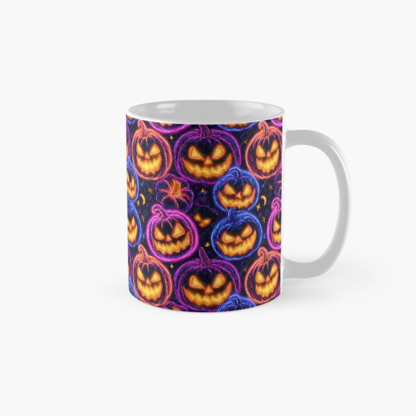 Item preview, Halloween Colorful Menacing Neon Pumpkins Pattern designed and sold by Derek Gillette.