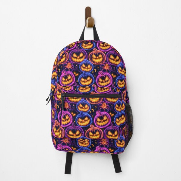 Item preview, Halloween Colorful Menacing Neon Pumpkins Pattern designed and sold by Derek Gillette.