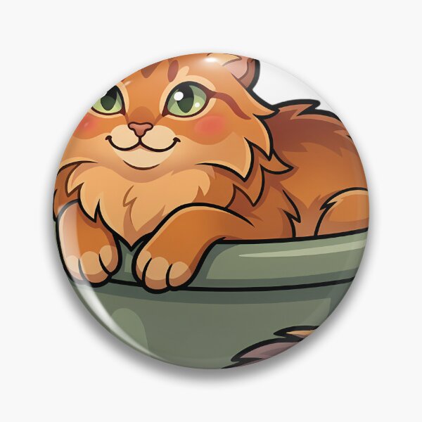 Item preview, Cozy Fluffy Somali Cat Sitting in a Ceramic Wash Basin designed and sold by pumsquare.
