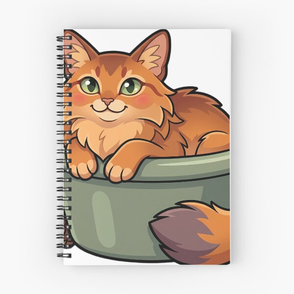 Item preview, Cozy Fluffy Somali Cat Sitting in a Ceramic Wash Basin designed and sold by pumsquare.