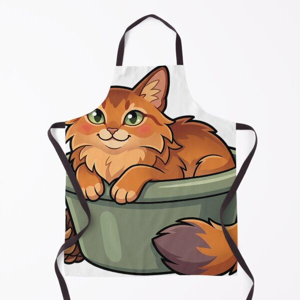 Item preview, Cozy Fluffy Somali Cat Sitting in a Ceramic Wash Basin designed and sold by pumsquare.