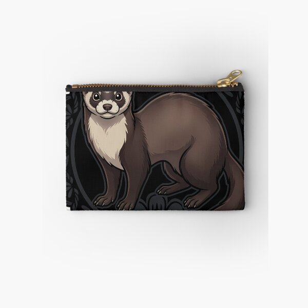 Item preview, Black Lace Occult Familiar — Ferret in a Lace Medallion designed and sold by IllumeInk.