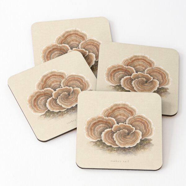 Item preview, Turkey Tail Mushroom Watercolor | Cottagecore Wall Art designed and sold by FixationStudio.