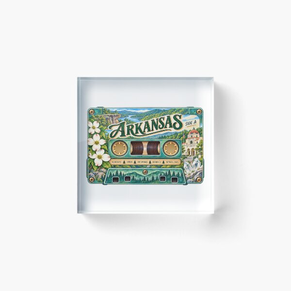 Item preview, Arkansas Retro Cassette Tape designed and sold by Whimspired By Paxx.