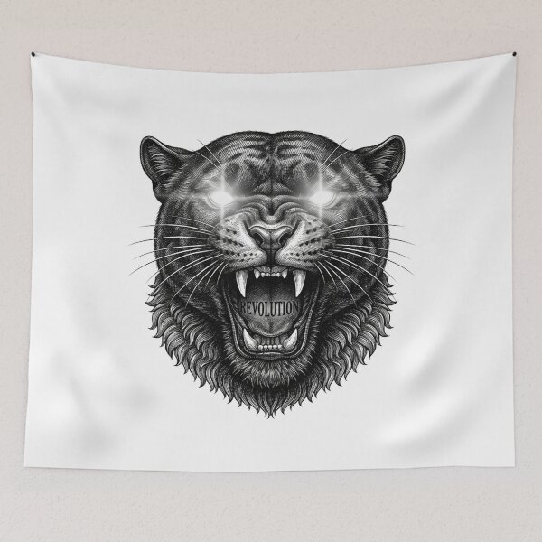 Item preview, Angry Tiger Head With Revolution Text designed and sold by Owcomm.