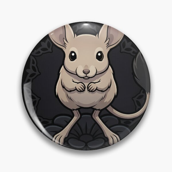 Item preview, Black Lace Occult Familiar — Jerboa in a Lace Medallion designed and sold by IllumeInk.