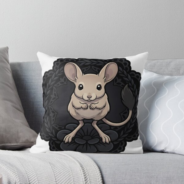Item preview, Black Lace Occult Familiar — Jerboa in a Lace Medallion designed and sold by IllumeInk.