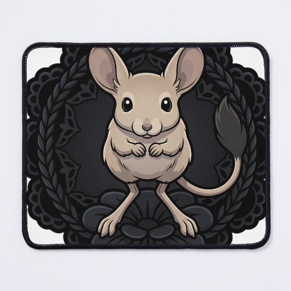 Item preview, Black Lace Occult Familiar — Jerboa in a Lace Medallion designed and sold by IllumeInk.