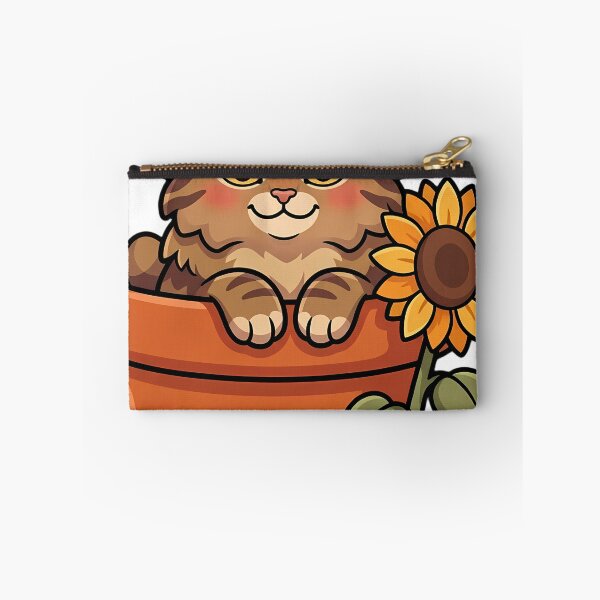 Item preview, Cozy Fluffy American Bobtail Cat Sitting in a Terracotta Flower Pot designed and sold by pumsquare.