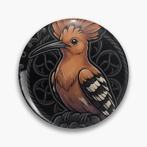 Item preview, Black Lace Occult Familiar — Hoopoe in a Lace Medallion designed and sold by IllumeInk.