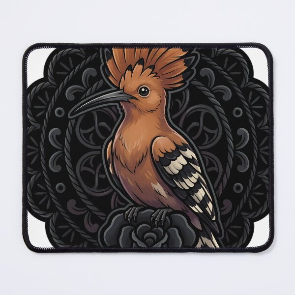 Item preview, Black Lace Occult Familiar — Hoopoe in a Lace Medallion designed and sold by IllumeInk.