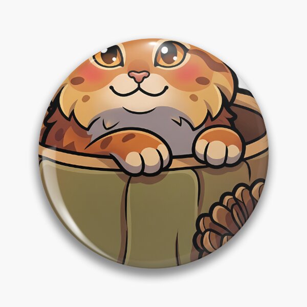 Item preview, Cozy Fluffy Pixie-bob Cat Sitting in a Hollow Log Planter designed and sold by pumsquare.