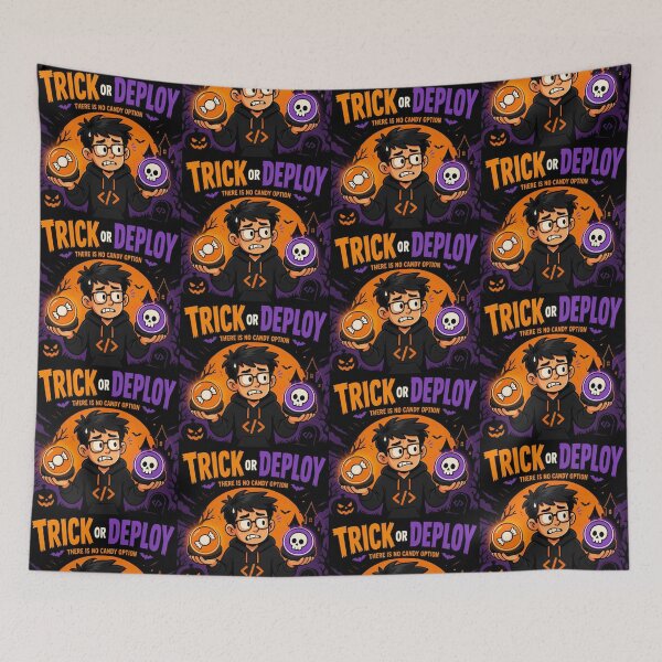 Item preview, Trick Or Deploy There Is No Candy Option - Funny Halloween Dev Shirt designed and sold by Geek Tracy Shop.