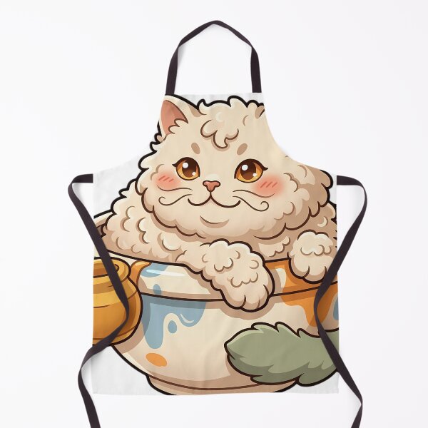 Item preview, Cozy Fluffy Selkirk Rex Cat Sitting in a Ceramic Mixing Bowl designed and sold by pumsquare.