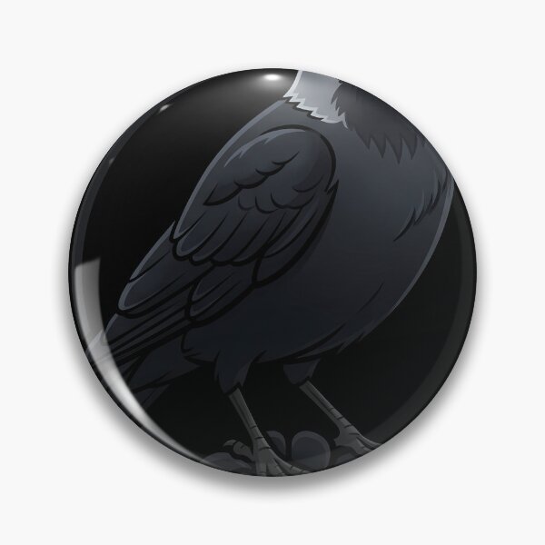 Item preview, Black Lace Occult Familiar — Jackdaw in a Lace Medallion designed and sold by IllumeInk.