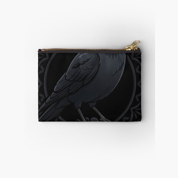 Item preview, Black Lace Occult Familiar — Jackdaw in a Lace Medallion designed and sold by IllumeInk.