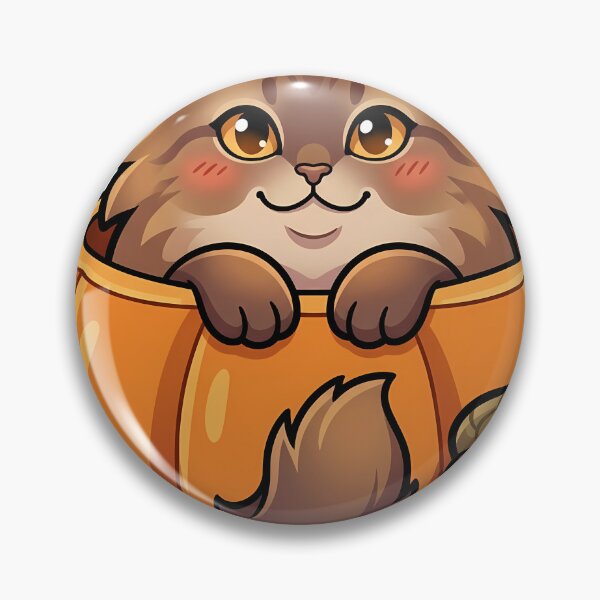 Item preview, Cozy Fluffy Chantilly-Tiffany Cat Sitting in a Giant Hollow Pumpkin designed and sold by pumsquare.