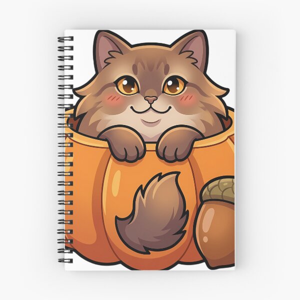Item preview, Cozy Fluffy Chantilly-Tiffany Cat Sitting in a Giant Hollow Pumpkin designed and sold by pumsquare.