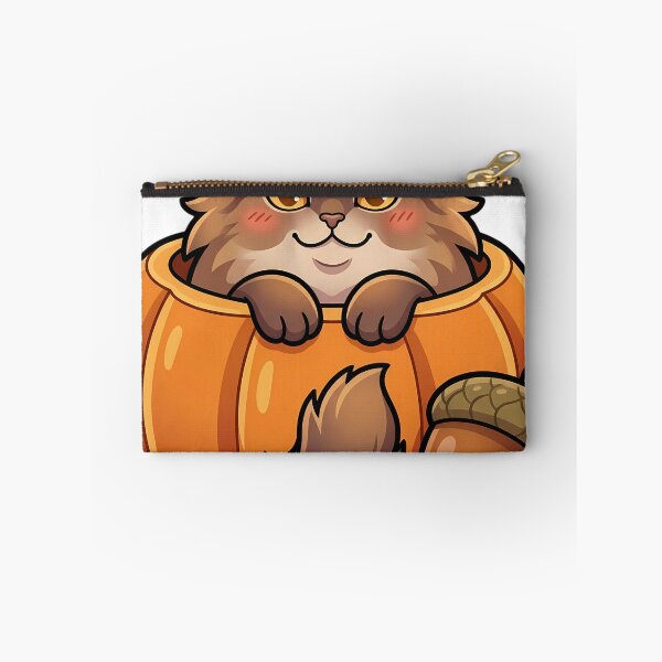 Item preview, Cozy Fluffy Chantilly-Tiffany Cat Sitting in a Giant Hollow Pumpkin designed and sold by pumsquare.